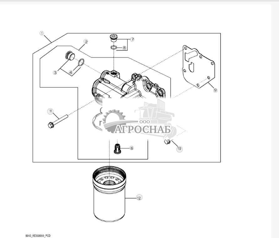 8843 Фильтр моторного масла 